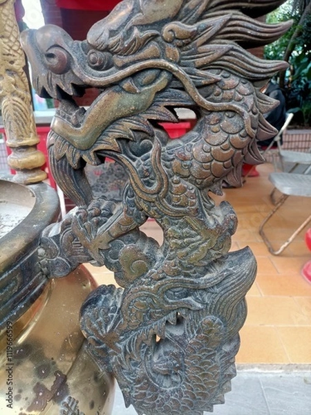 Obraz chinese dragon statue
