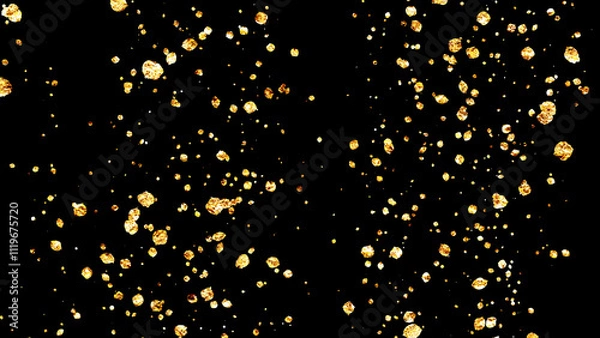 Obraz キラキラした金色のしぶきの背景素材