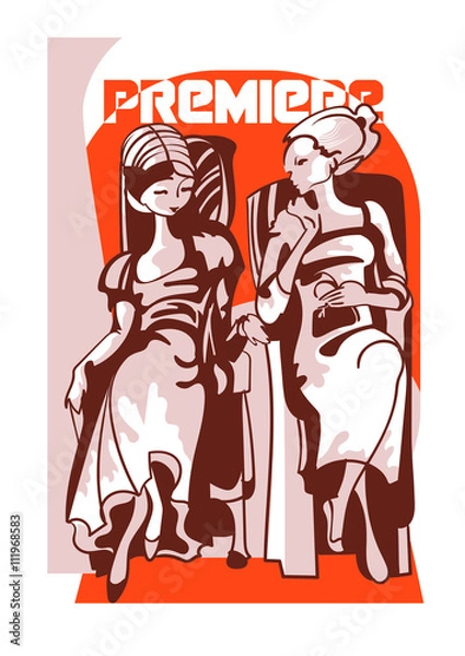 Obraz Two friends at the premiere