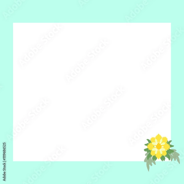 Fototapeta flowers frame