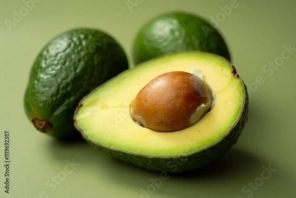 Obraz avocado on wooden table