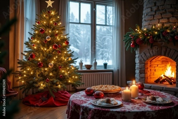 Obraz christmas tree with candles