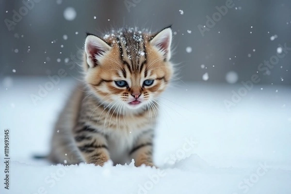 Obraz cat in snow