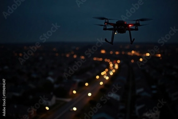 Obraz drone at night