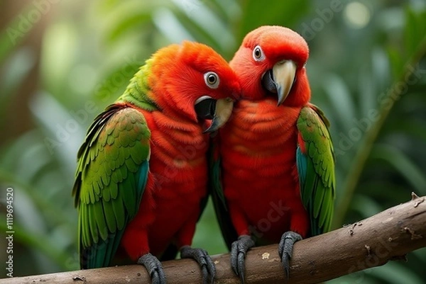 Obraz red and green macaw