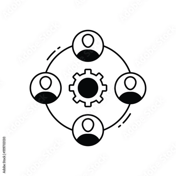 Obraz teamwork vector icon