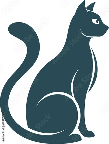 Obraz cat vector silhouette