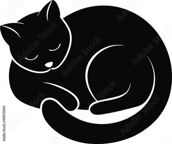 Obraz cat vector silhouette