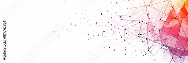 Fototapeta Abstract Network Design with Gradient Colors