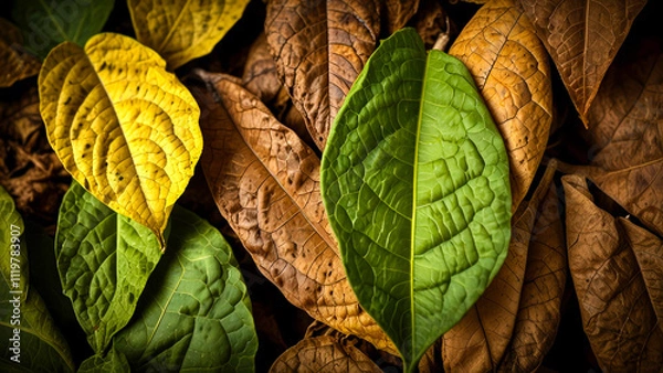 Obraz whole tobacco leaf background