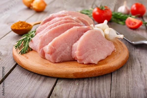 Obraz Fresh pieces pork