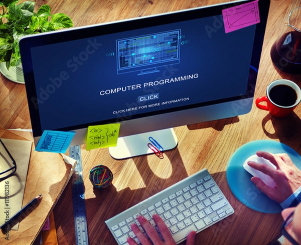 Fototapeta Computer Programming Data Digital Coding Concept