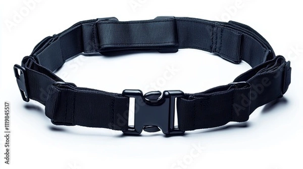 Obraz Black adjustable tactical belt with plastic buckle