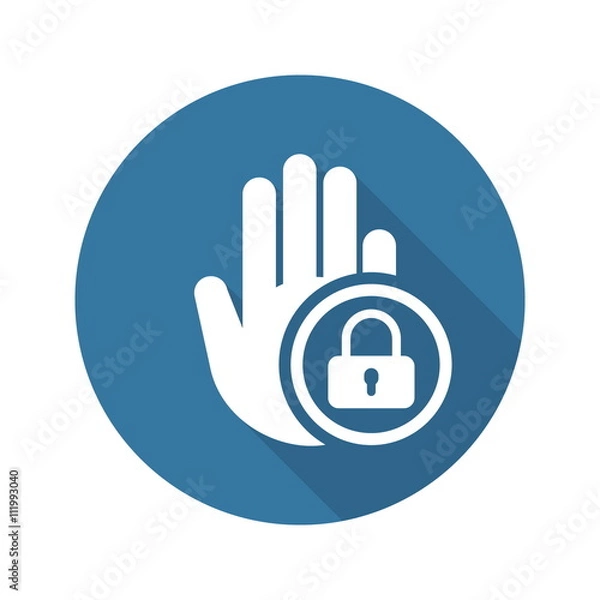 Obraz Restricted Area Icon. Flat Design.