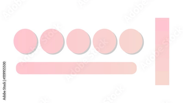 Obraz Abstract gradient background with Rose Quartz and Scallop Seashell color palette. Abstract illustration with gradient blur design. Blurred colored abstract background. Colorful gradient
