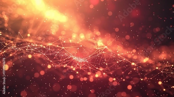 Fototapeta A network technology background with dots and lines. Modern abstract concept. Line background, network technology modern.