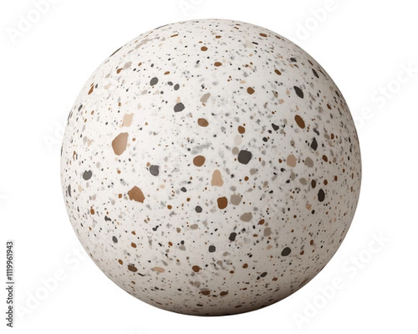 Obraz a white ball with black speckled spots
