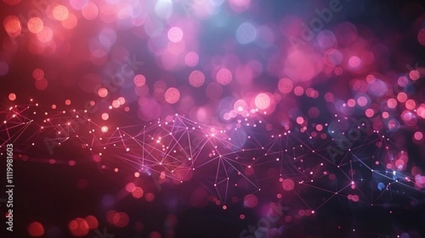 Fototapeta A network technology background with dots and lines. Modern abstract concept. Network technology background.