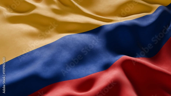 Obraz Close-up of Waving Colombia flag