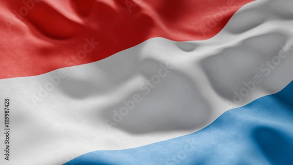 Obraz Close-up of Waving Luxembourg flag