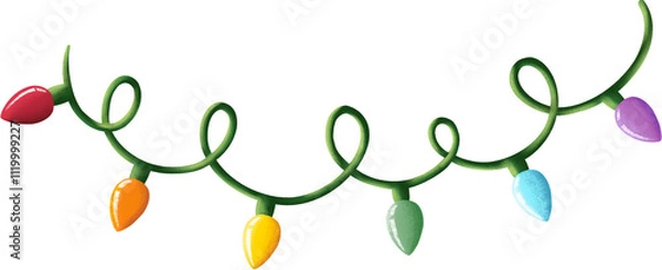 Obraz Lampadine di Natale Illustrazione isolata