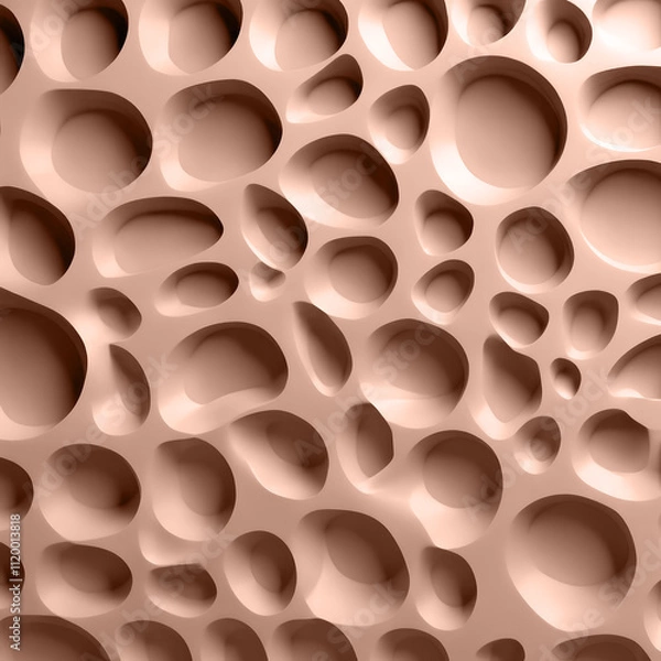 Obraz Mocha Mousse background Color of 2025 year. Abstract texture. Background in 3d paper art style can be used in background design for website or advertisement.