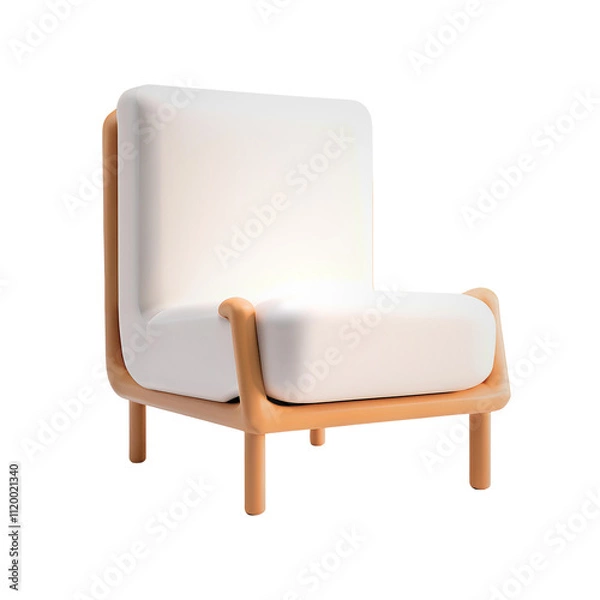 Fototapeta Chair transparent background room decoration material
