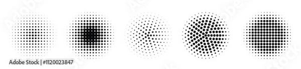 Fototapeta Abstract grunge halftone distorted shapes background design. Vector illustraiton