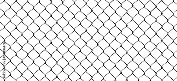 Fototapeta Realistic Steel Netting Seamless pattern
