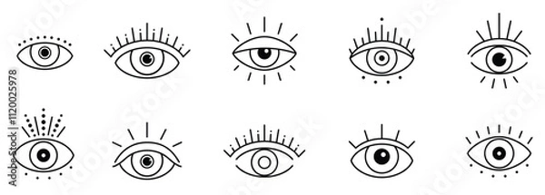 Obraz Outline eye boho design