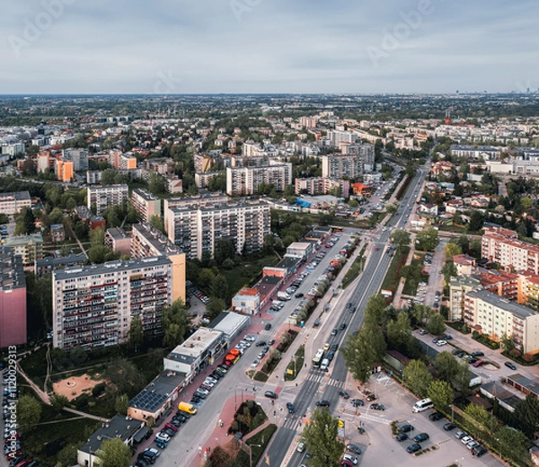 Obraz Road construction in the city