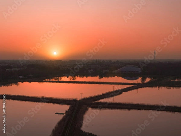 Obraz Sunset in city