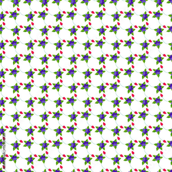 Obraz Floral pattern with a winter theme.