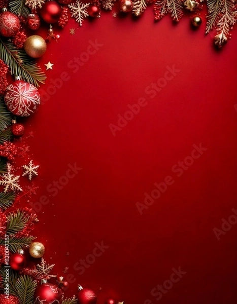 Obraz red christmas background