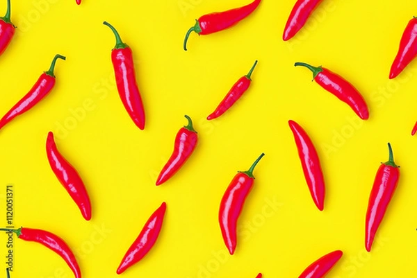 Obraz Seamless chilli pop art pattern wallpaper
