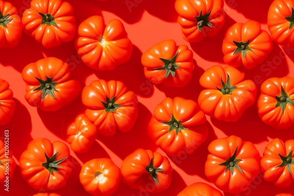 Obraz Seamless tomatoes pop art pattern wallpaper