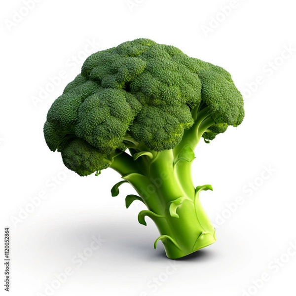Fototapeta A broccoli 3d isolated on white background