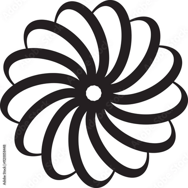 Obraz black and white spiral