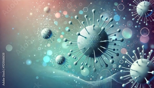 Obraz virus background with micro-level elegance
