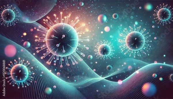 Obraz virus background with micro-level elegance