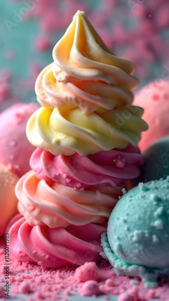 Fototapeta Colorful Ice Cream Festival