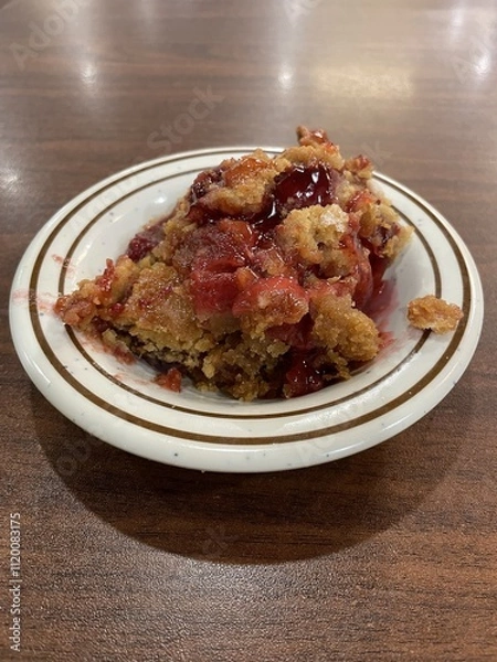 Obraz A bowl full of fresh cherry cobbler