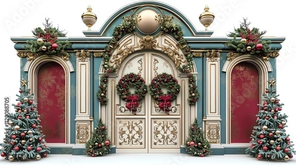 Obraz Christmas-themed festive décor