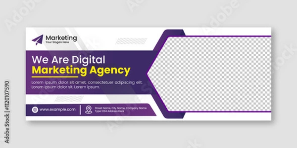 Obraz Creative and modern corporate business marketing social media Facebook cover, header, banner, and post template design	