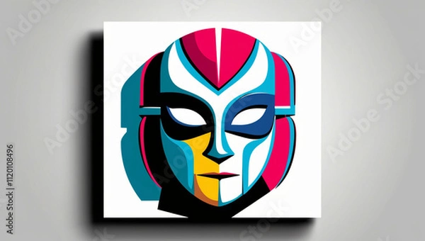 Obraz mask illustration in pop art vector style