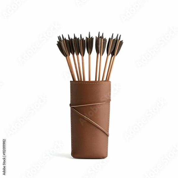 Fototapeta A collection of archery arrows in a holder.