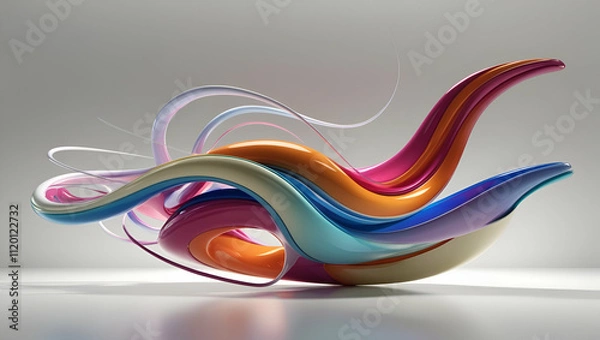 Fototapeta Title: Phoenix - A mesmerizing 3D extruded abstract composition
