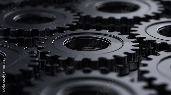 Obraz material gears machinery cogs engineering mechanism efficiency performance manufacturing.






