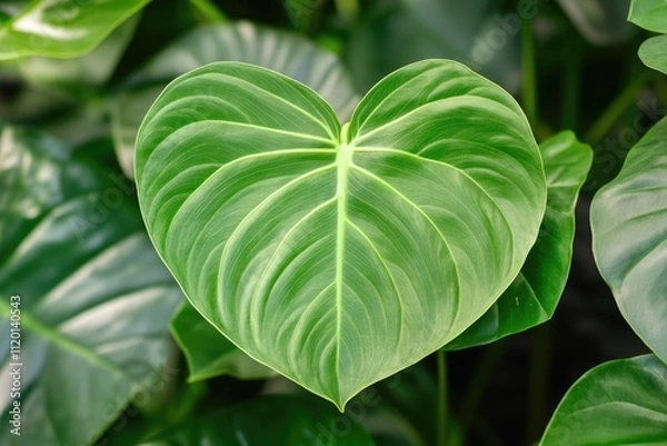 Obraz green leaves copy space