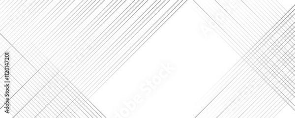 Fototapeta Abstract white and gray color geometric dynamic lines pattern transparent background design.